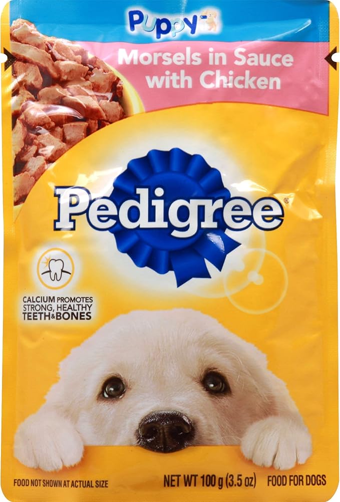 Pedigree Chicken Wet Dog Food Morsel in Sauce 3.5 OZ - 0023100119051