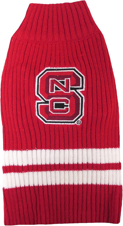 Pets First NCAA North Carolina State Wolfpack Dog Sweater, Size X-Small. Warm & Cozy Knit Pet Sweater with NCAA Team Logo, Best Puppy Sweater for Large & Small Dogs