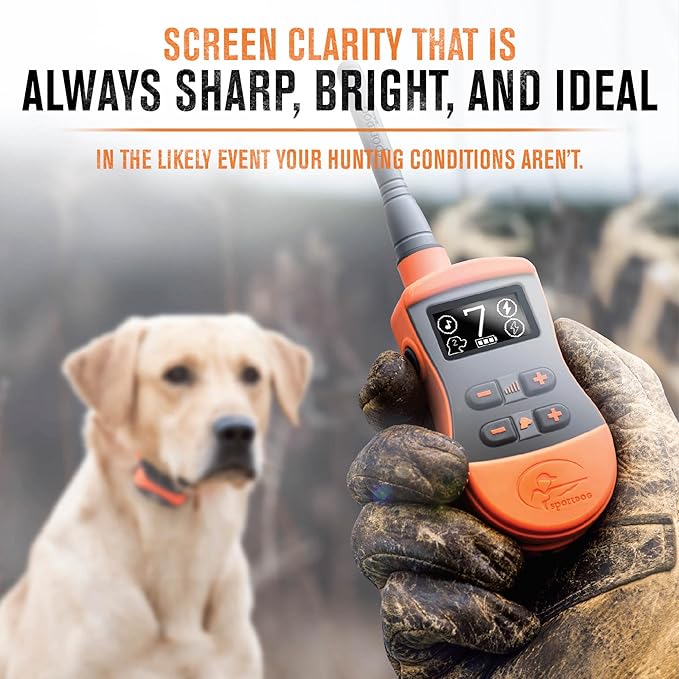SportDOG Brand SportTrainer 1275 Shock Collar - 3/4 Mile Range - OLED Screen - Waterproof, Rechargeable E-Collar with Remote - Train with Tone, Vibration, and Static, Orange