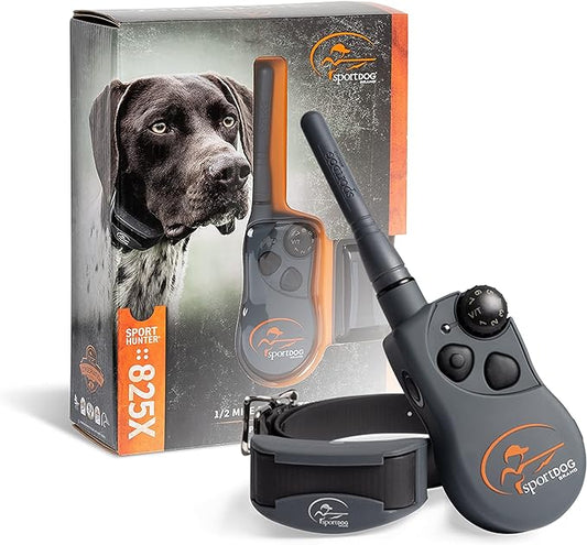 SportDOG Brand SportHunter 825X Shock Collar - 1/2 Mile Range - Dog Training Collar with Shock, Vibrate, and Tone, Rechargeable Remote Trainer