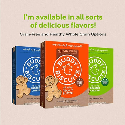 Buddy Biscuits 14 oz Box of Grain-Free Crunchy Dog Treats Made with Natural Roasted Chicken
