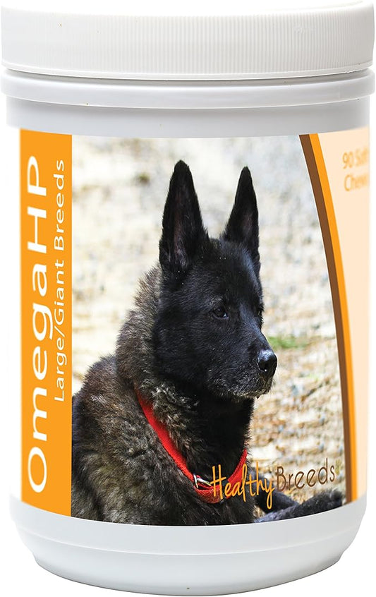 Healthy Breeds Norwegian Elkhound Omega HP Fatty Acid Skin and Coat Support Soft Chews 90 Count