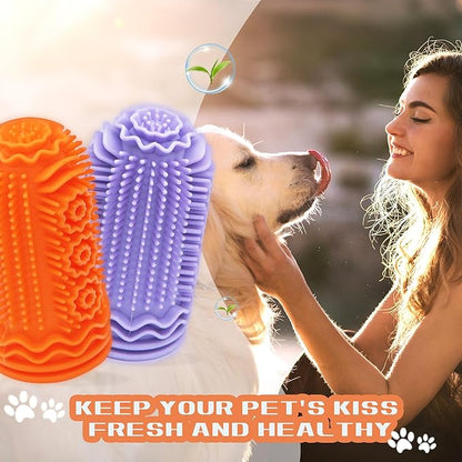 Cat Dog Toothbrush, Dog Tooth Brushing Kit, Cat Toothbrush, Dog Teeth Cleaning, Dog Finger Toothbrush, Dog Tooth Brush for Small & Large Pets, (6)