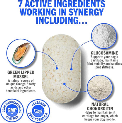 Hip and Joint Supplement for Dogs 300 Tablets | Formulated with Glucosamine & Chondroitin for Dogs | Proven to Improve Mobility & Increase Flexibility | All Breeds & Sizes