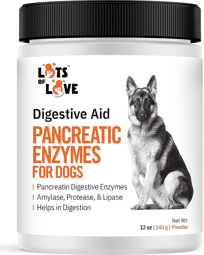 Pancreatic Enzymes for Dogs (Thomas Pet Bio Case Same Formula) - Lots of Love Pet Products - 12 Oz Powder