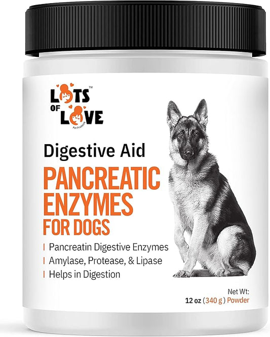 Pancreatic Enzymes for Dogs (Thomas Pet Bio Case Same Formula) - Lots of Love Pet Products - 12 Oz Powder