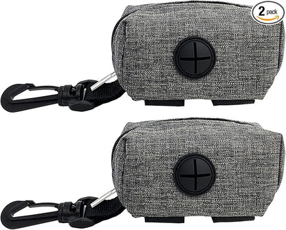 2 Pack Dog Poop Bag Holder, Poop Bag Holders for Leashes, Pet Dog Waste Bag Dispenser Leash Attachment – Fits Any Dog Leash – Includes 2 Pack Poop Bag Dispenser