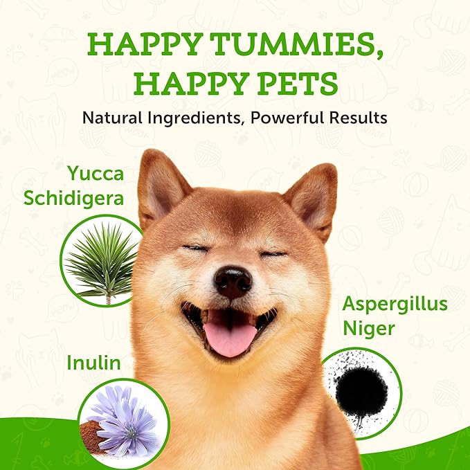 Animal Essentials Plant Enzyme & Probiotics - Digestive Nutrient Absorption Supplement for Dogs & Cats, Plant & Microbial Enzyme Blend - 10.6 Oz