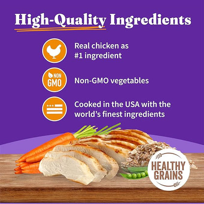 Halo Senior Dog Wet Food, Chicken Recipe, Great as Nutritious Meals or Healthy Dog Food Toppers, 13.2 oz Can (Pack of 6)(Packaging may vary)