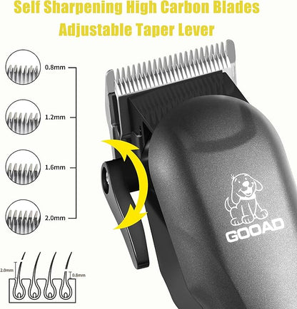 Dog Clippers for Grooming,Dog Grooming Kit for Heavy Thick Hair&Coats/Low Noise Rechargeable Cordless Pet Shaver with Paw Trimmer Nail Grinder/Dog Hair Trimmer for Small & Large Dogs Cats