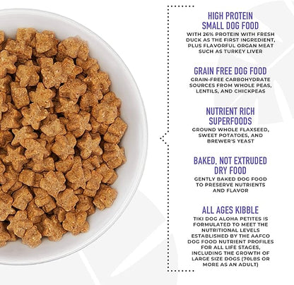 Tiki Dog Born Carnivore for Dogs, Savory Chicken, Peas & Lentils Recipe, Grain Free Baked Kibble for Maximum Nutrition, For Adult Dogs and All Size Breed Dogs, 3.5 lbs. Bag