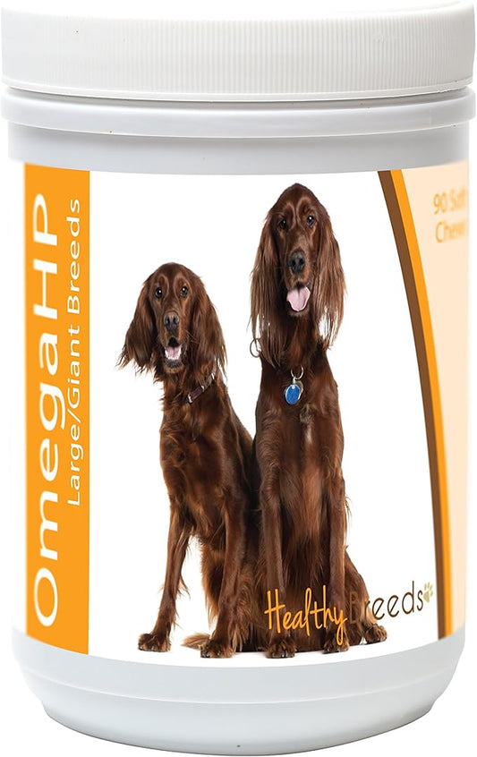 Healthy Breeds Irish Setter Omega HP Fatty Acid Skin and Coat Support Soft Chews 90 Count