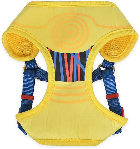 Star Wars for Pets C3PO Dog Harness for Small Dogs, Small (S) | Yellow Small Dog Harness, No Pull Dog Harness with D-Ring | Machine Washable Merch for Dogs Dog Costume,FF13160