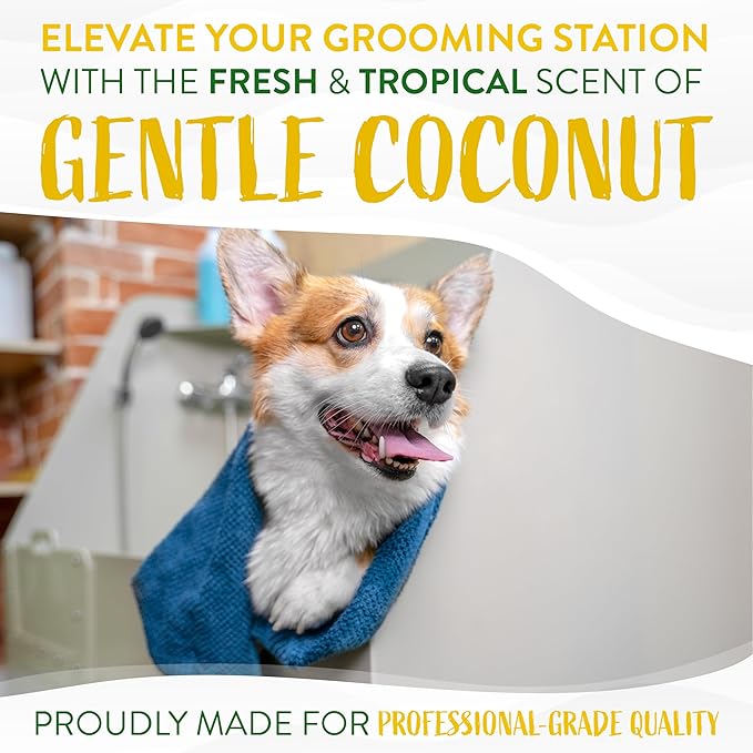 TropiClean Coconut Hypoallergenic Dog Shampoo | Gentle Puppy Shampoo for Sensitive Skin | Natural Pet Shampoo Derived from Natural Ingredients | Kitten Friendly | Made in the USA | 1 gal.