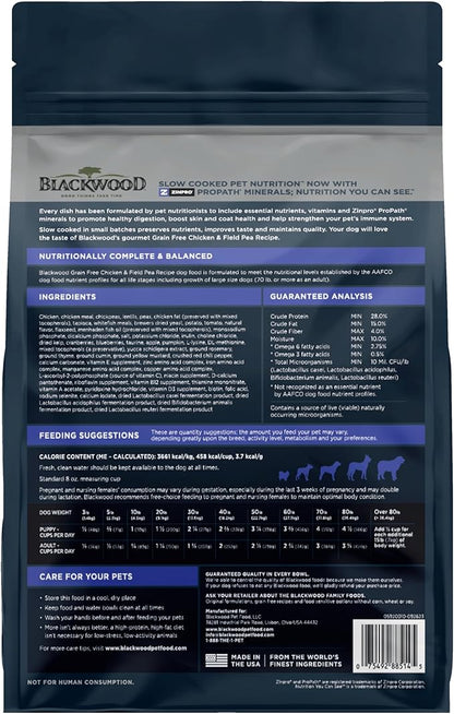 Blackwood Grain Free All Life Stages Chicken & Field Pea Recipe, 10 lb. bag