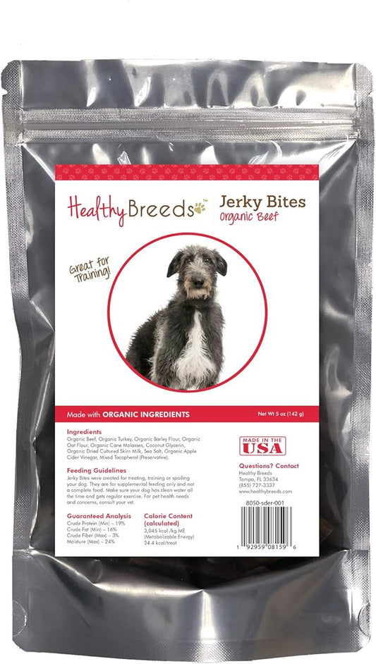 Healthy Breeds Scottish Deerhound Jerky Bites Beef Recipe Dog Treats 5 oz