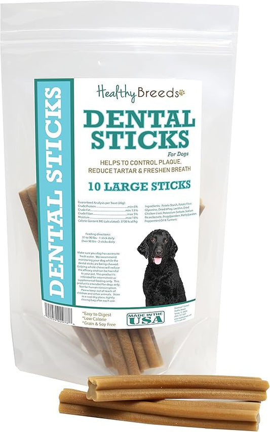 Healthy Breeds Curly-Coated Retriever Dental Sticks Large 10 Count