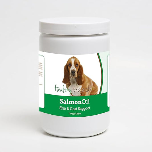 Healthy Breeds Basset Hound Salmon Oil Soft Chews 120 Count