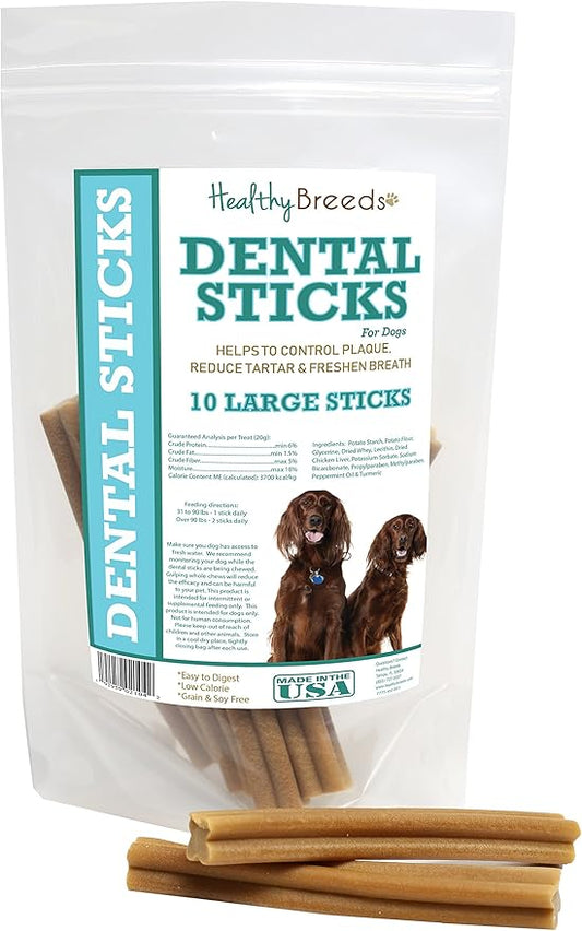 Healthy Breeds Irish Setter Dental Sticks Large 10 Count