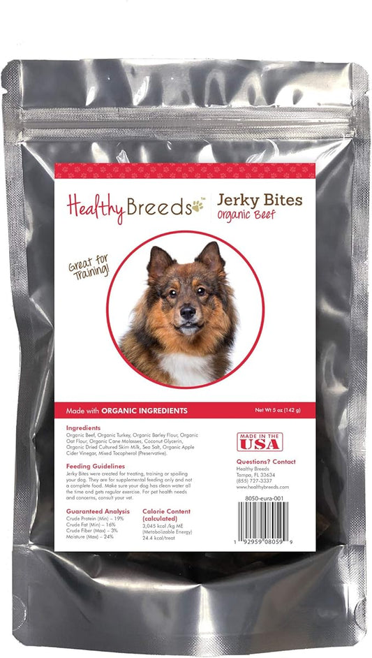 Healthy Breeds Eurasier Jerky Bites Beef Recipe Dog Treats 5 oz