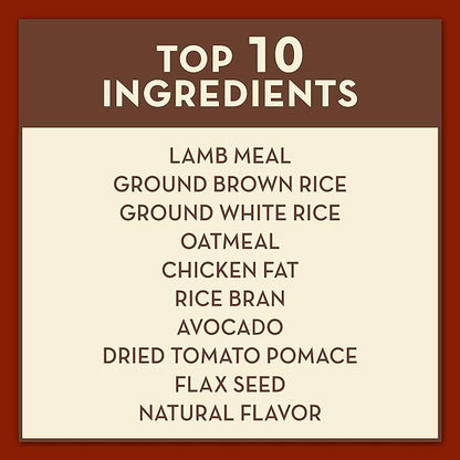 AvoDerm Natural Lamb Meal & Brown Rice Recipe Dry Dog Food, For Allergy Support, 26 lb