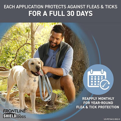 FRONTLINE Shield Flea & Tick Treatment for Large Dogs 41-80 lbs., Count of 6