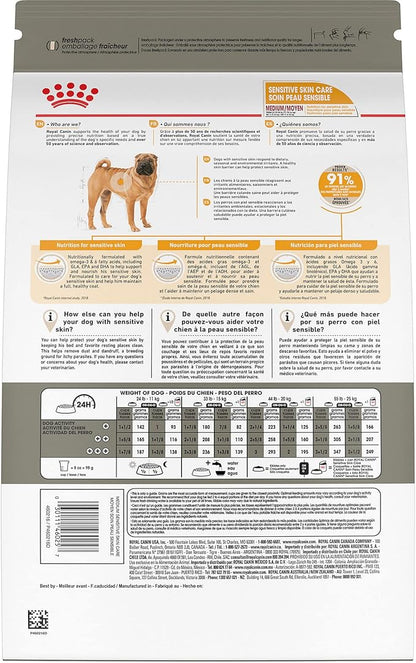 Royal Canin Medium Sensitive Skin Care Dry Dog Food, 17 lb bag