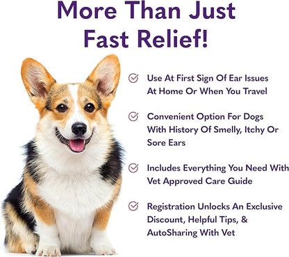 MySimplePetLab Ear Care Dog Kit | Dog Ear Cleaning Kit | Dog Ear Cleaner Solution with Dog Ear Infection Relief for Smelly, Itchy, or Sore Ears