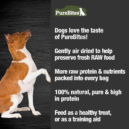 PureBites Beef Jerky Dog Treats, 1 Ingredient, Made in Canada, 7.5oz