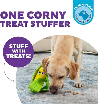 Outward Hound Nina Ottosson Hide N' Find Interactive Plush Dog Puzzle Dog Enrichment Toys, Plush, Durable Dog Toy, Corn, Multicolored