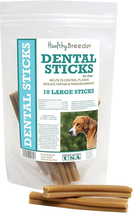 Healthy Breeds English Foxhound Dental Sticks Large 10 Count