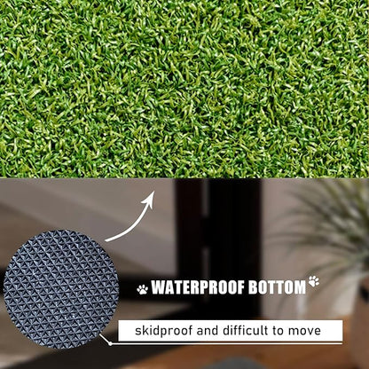 BNOSDM Artificial Grass Pad for Dogs, 23 * 15 Reusable Fake Grass Pee Pad for Puppy Potty Training Rug - Turf Grass Dog Potty for Indoor/Outdoor Easy to Clean