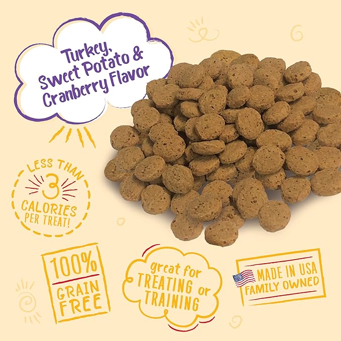 Charlee Bear Grain Free Crunch Dog Treats, Turkey, Sweet Potato & Cranberry Flavor, 8 oz