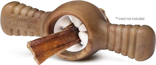 Benebone Pawplexer Interactive Treat Dispensing Tough Dog Puzzle Chew Toy, Made in USA, Small, Real Bacon Flavor