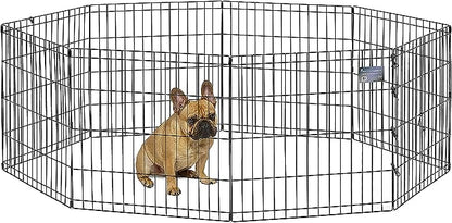 MidWest Homes for Pets Foldable Metal Dog Exercise Pen / Pet Playpen, 24'W x 24'H, 1-Year Manufacturer's Warranty