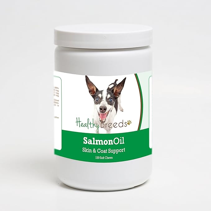 Healthy Breeds Rat Terrier Salmon Oil Soft Chews 120 Count