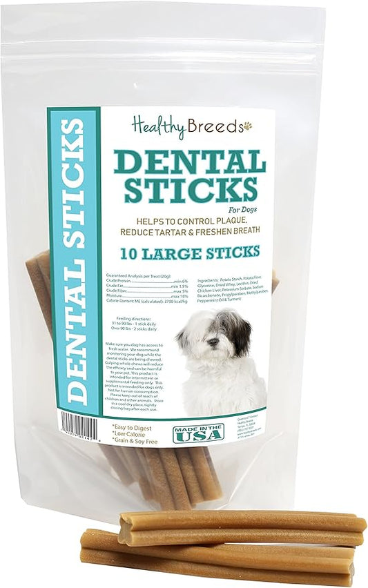 Healthy Breeds Old English Sheepdog Dental Sticks Large 10 Count