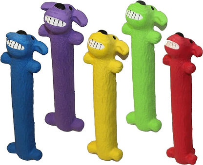 Multipet Original Loofa Dog Latex Ruff 6" Dog Toy, Assorted Colors for Small Breeds. (Pack of 2)