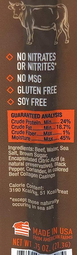 ETTA SAYS! Dog Treats, Dog Stocking Stuffers – Pack of 10 – Made in The USA, Human Grade, No Added Hormones, No Nitrates or Nitrites – Jerky Sticks for Dogs, Crunchy Chews for Dogs