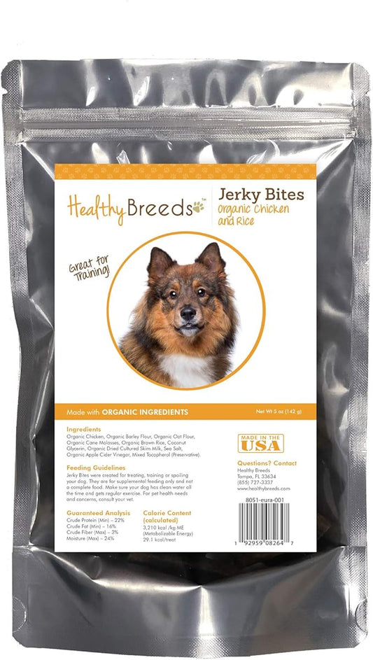 Healthy Breeds Eurasier Jerky Bites Chicken & Rice Recipe Dog Treats 5 oz