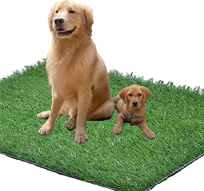 4FT x 6FT Dog Potty Training Grass Synthetic Artificial Grass Turf Fake Grass Area Rug Indoor Outdoor Carpet for Balcony TPR Backing Realistic Looking Garden Deck Dog Lawn