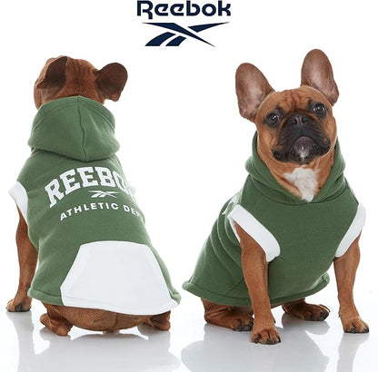 Reebok Dog Hoodie – Fleece Dog Sweater with Leash Hole, Cold Winter Dog Sweatshirt for Small Medium and Large Dogs, Premium Dog Fall Sweater Pullover Hoodie, Cozy Warm Perfect Dog Christmas Outfit