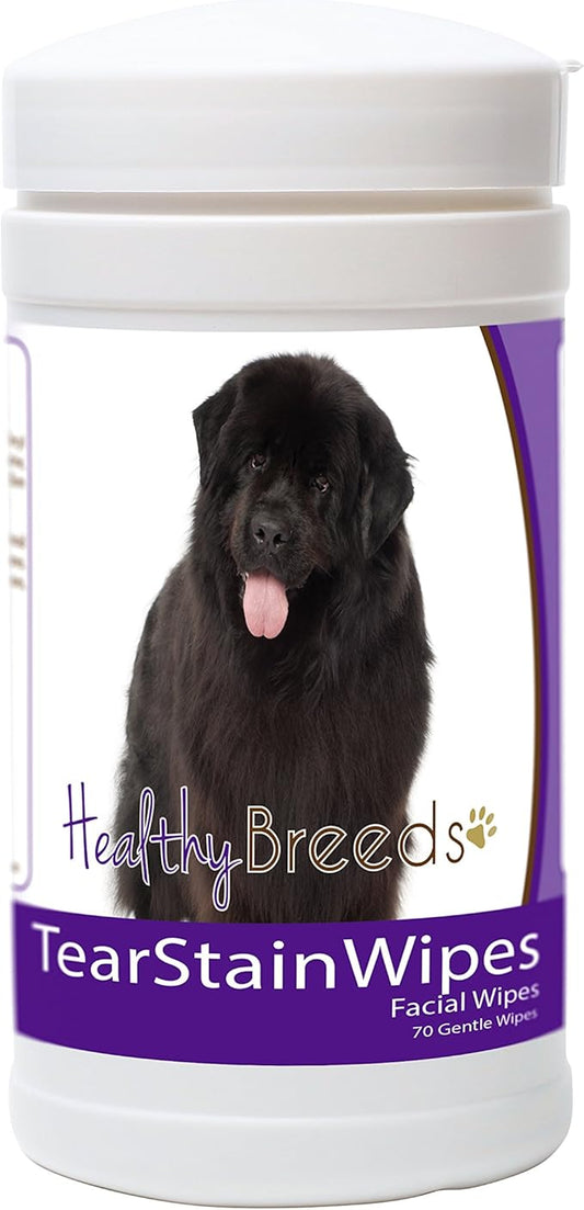 Healthy Breeds Newfoundland Tear Stain Wipes 70 Count
