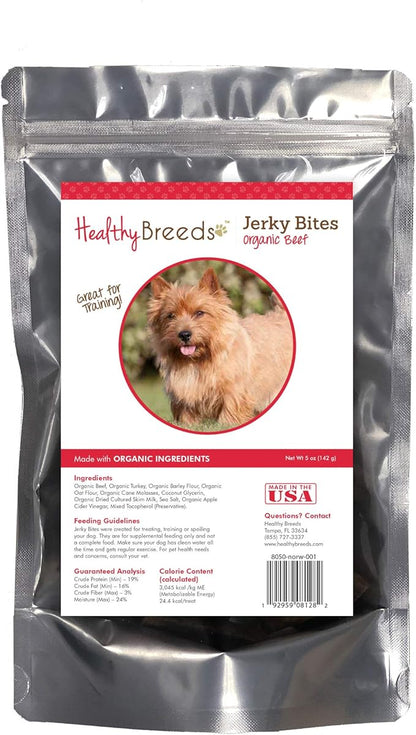 Healthy Breeds Norwich Terrier Jerky Bites Beef Recipe Dog Treats 5 oz