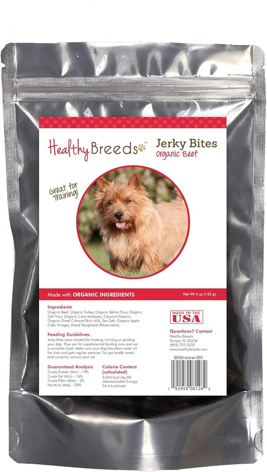 Healthy Breeds Norwich Terrier Jerky Bites Beef Recipe Dog Treats 5 oz
