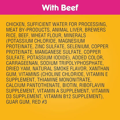 PEDIGREE CHOPPED GROUND DINNER Adult Canned Soft Wet Dog Food with Beef, 13.2 oz. Cans (Pack of 12)