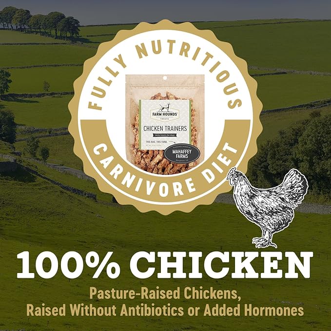 Farm Hounds Premium Bite-Sized Chicken Training Treats for Dog, 100% Made from Humanely-Raised Chickens, Dog Trainer Treats Healthy Delicious Dog Bites, Made in USA, 2-Pack