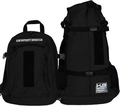 K9 Sport Sack | Adjustable Dog Carrier Backpack (Large, Plus 2 - Jet Black)