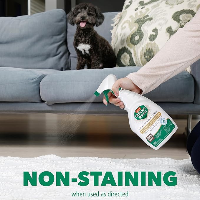 Hartz Nature’s Shield Flea & Tick Home Spray, Natural and Effective Flea & Tick Prevention and Home Protection with Cedarwood and Lemongrass Oil, 32 Ounces