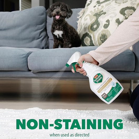 Hartz Nature’s Shield Flea & Tick Home Spray, Natural and Effective Flea & Tick Prevention and Home Protection with Cedarwood and Lemongrass Oil, 32 Ounces